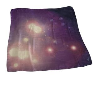 Fendi Purple and White Silk Scarf